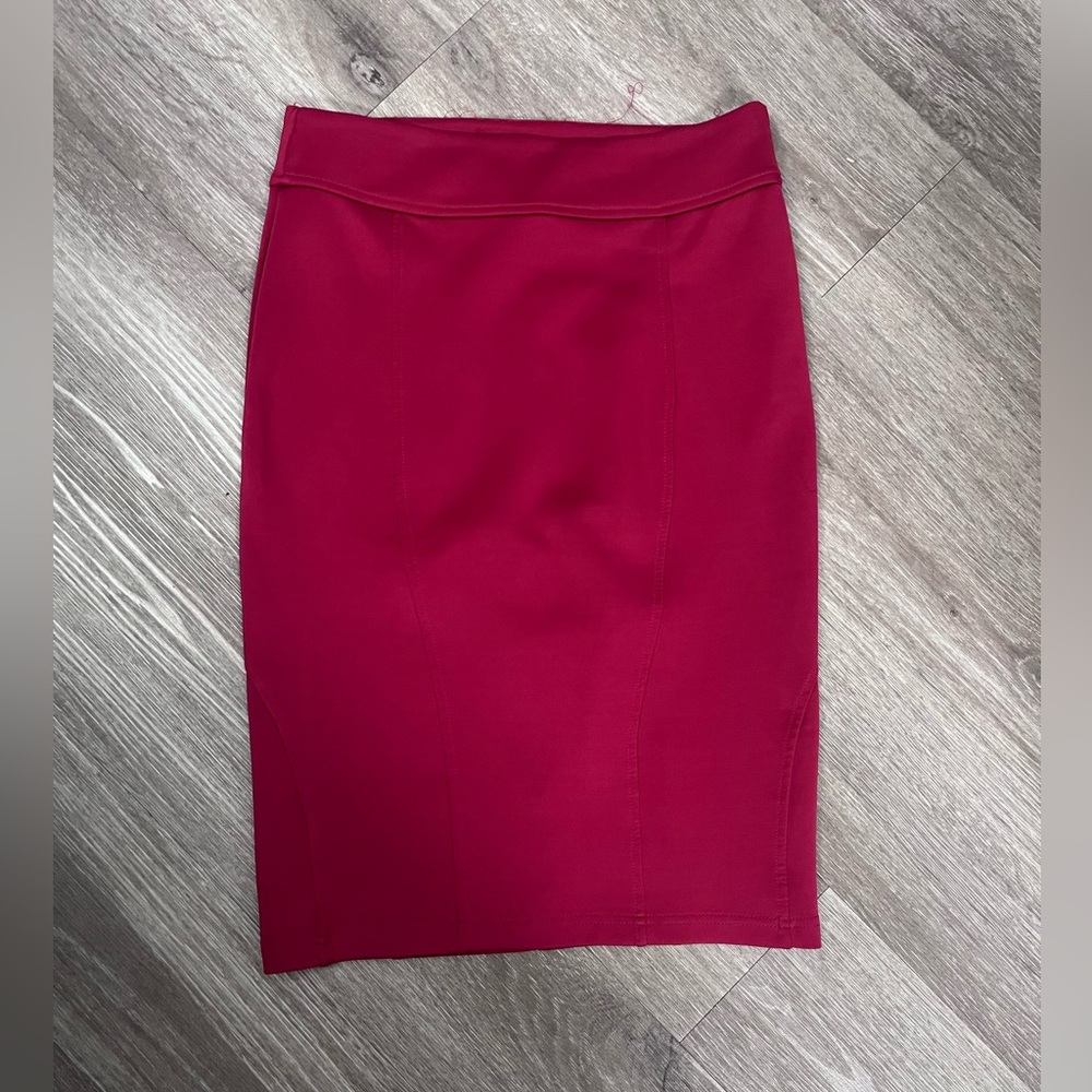 Charlotte Russe Deep Red Pencil Skirt